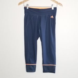 Adidas Crop Leggings Mesh Net Bottom Legs Size S